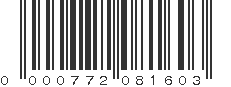 UPC 000772081603