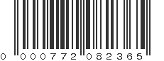 UPC 000772082365