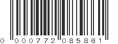 UPC 000772085861