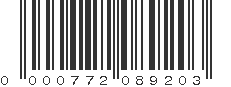 UPC 000772089203