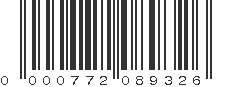 UPC 000772089326