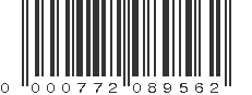 UPC 000772089562