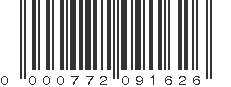 UPC 000772091626