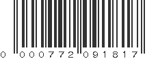 UPC 000772091817