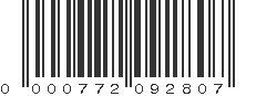 UPC 000772092807