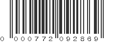 UPC 000772092869