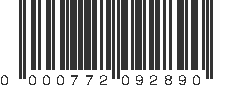 UPC 000772092890