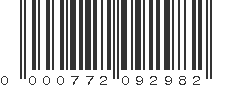 UPC 000772092982