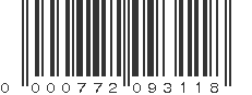 UPC 000772093118