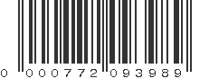 UPC 000772093989