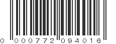 UPC 000772094016