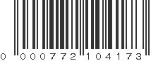 UPC 000772104173