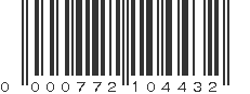 UPC 000772104432