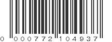 UPC 000772104937