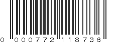 UPC 000772118736