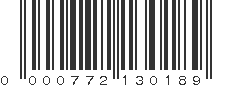 UPC 000772130189