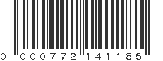 UPC 000772141185