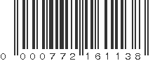 UPC 000772161138