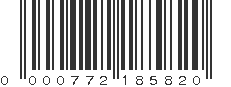 UPC 000772185820