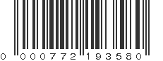 UPC 000772193580