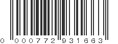 UPC 000772931663