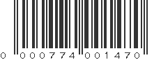 UPC 000774001470