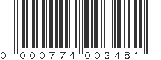 UPC 000774003481