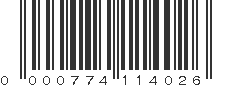 UPC 000774114026