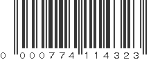 UPC 000774114323