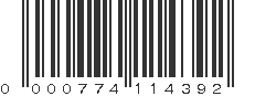 UPC 000774114392