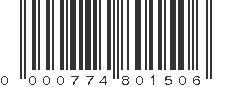 UPC 000774801506