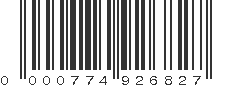 UPC 000774926827