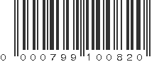 UPC 000799100820