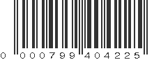 UPC 000799404225