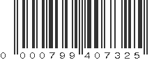 UPC 000799407325