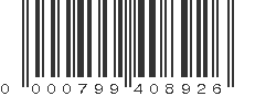 UPC 000799408926