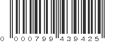 UPC 000799439425