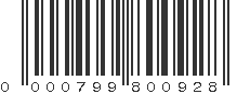 UPC 000799800928