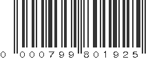 UPC 000799801925