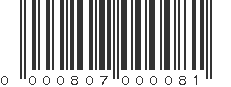 UPC 000807000081