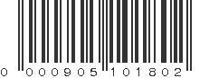 UPC 000905101802