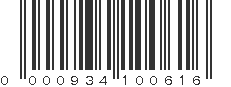 UPC 000934100616