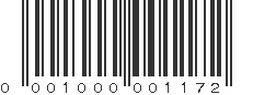 UPC 001000001172