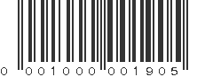 UPC 001000001905