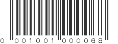 UPC 001001000068