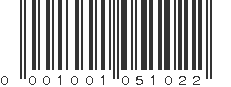 UPC 001001051022