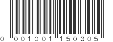 UPC 001001150305