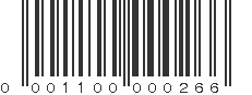 UPC 001100000266