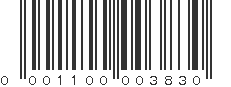 UPC 001100003830