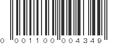 UPC 001100004349